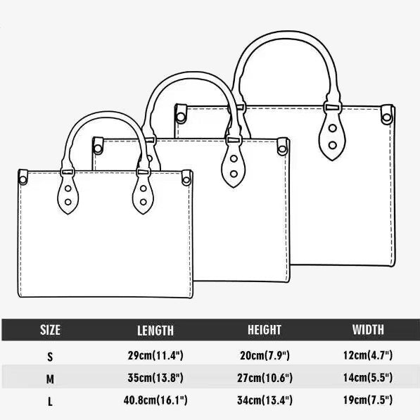 Custom Name Handbag For Women Books Pattern Leather Tote