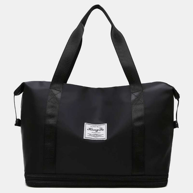 Super Large Capacity Waterproof Expandable Travel Handbag Expanding Two Layers