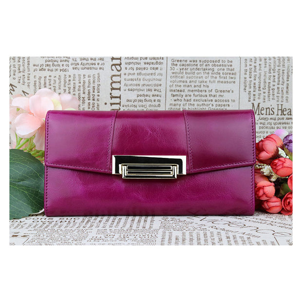 Multifunctional Large Capacity Genuine Leather Clutch Wallet