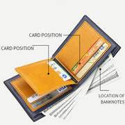 Men's Extra Capacity Slimfold Wallet Passcase Durable Wallets Card Holder