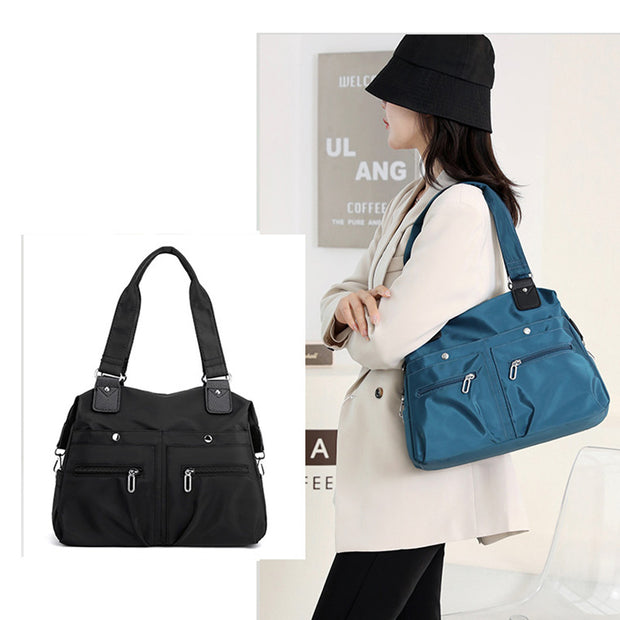 Women's Nylon Shoulder Bag LIghtweight Waterproof Tote Casual Work Bag Purse