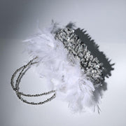 Sequin Feather Evening Bag For Party Lady Underarm Bag