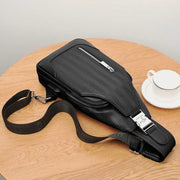 Leather Sling Backpack Crossbody Shoulder Bag for Men Travel Casual Daypack