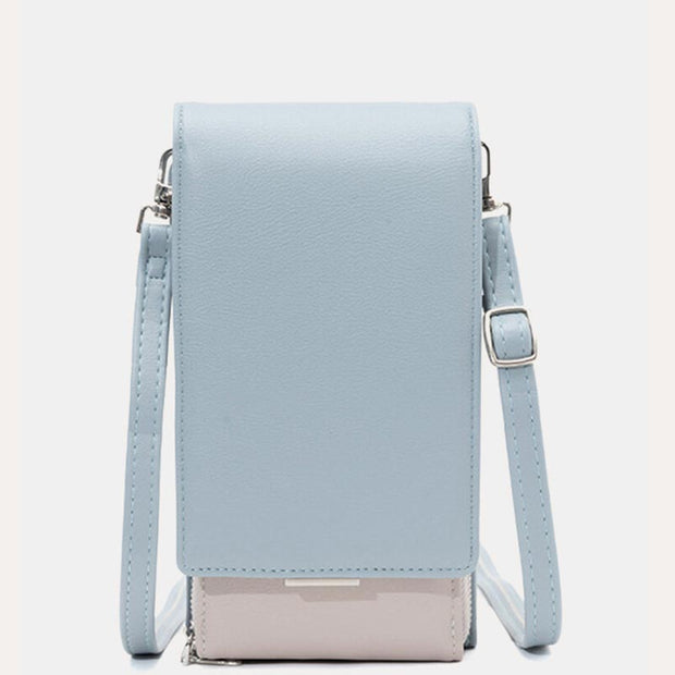 Small Cell Phone Purse Mini PU Crossbody Bag Wallet with Card Slot
