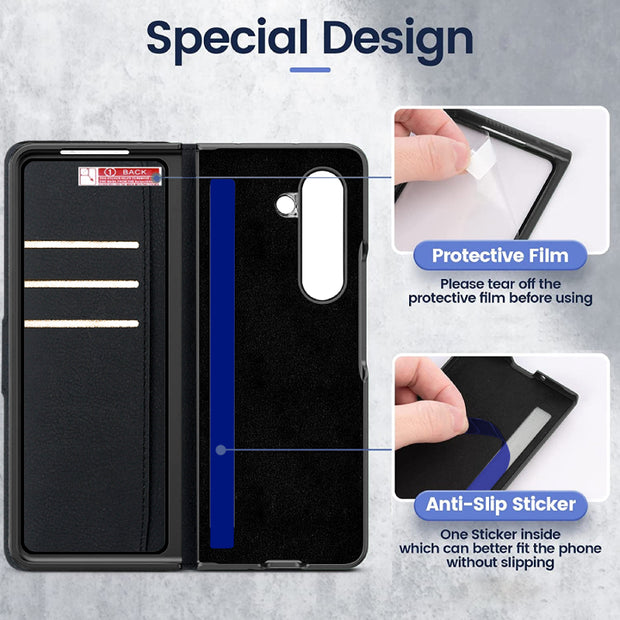 Samsung Fold Series Phone Case Magnetic Stand Foldable Card Case