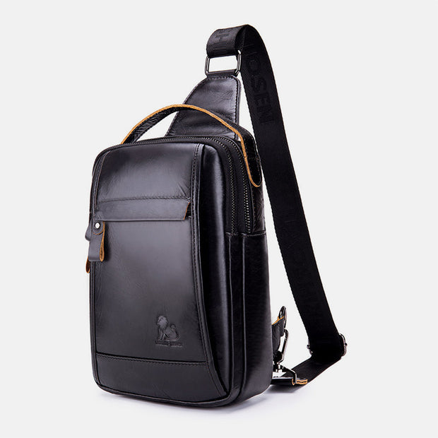 Waterproof Leather Retro Chest Bag
