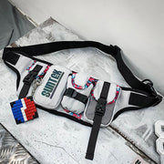 Unisex Fashion Sling Bag Multi-Pocket Chest Bag Shoulder Bag