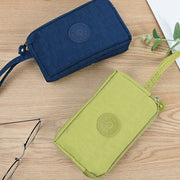 Canvas Wrist Bag Lightweight Clutch Wallet Purse Zipper Pouch Handbag Organizer
