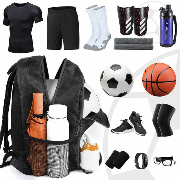 Large Basketball Backpack Individual Ball Compartment Outdoor Sports Training Bag