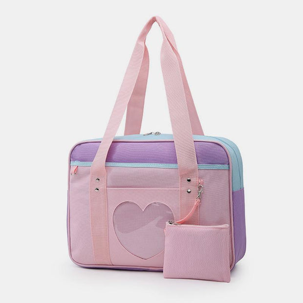 Cute Heart Japanese Bags Large Shoulder Anime Handbag