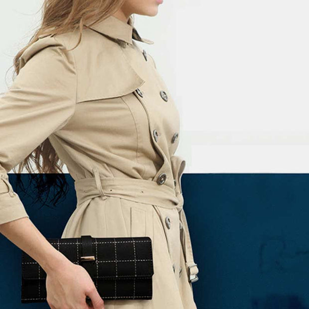 Multi-slot Fashion Women's Leather Wallet Trifold Long Wallet Card Holder