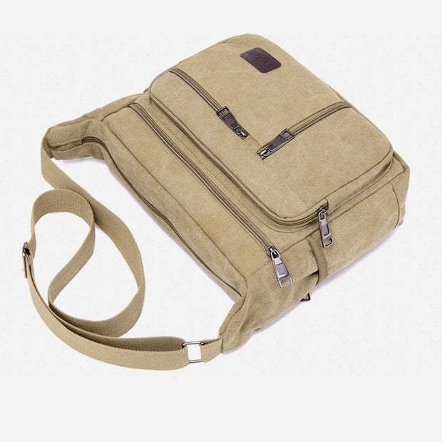 Crossbody Bag For Men Vintage Outdoor Canvas Business Shoulder Bag