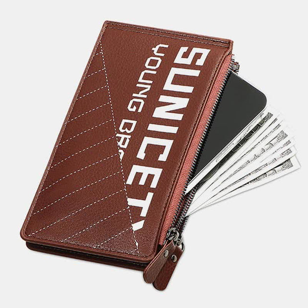 Multi-Slot Bifold Leather Wallet for Men RFID Blocking Credit Card Holder