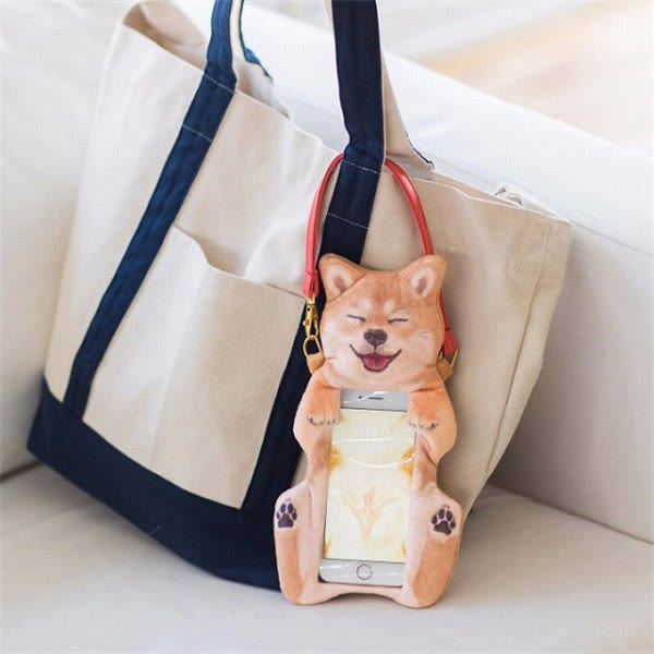 Phone Bag For Women Cute Shiba Inu Transparent Touch Screen
