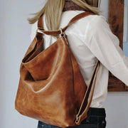 2 Way-Use Large Capacity Vintage Backpack Crossbody Bag