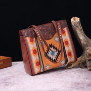 Vintage Bohemian Tote Women Classic Cotton Linen Underarm Shoulder Bag