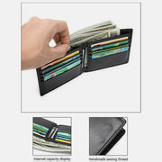 Soft Genuine Leather Multi-Slot RFID Slim Wallet