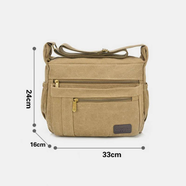 Large Capacity Canvas Casual Shoulder Crossbody Bag
