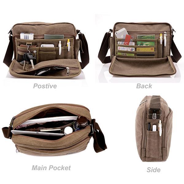 Portable Multi-Pocket Large Crossbody Bag
