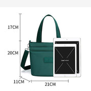 Functional Crossbody Bag Shoulder Bag Multi-pocket Lightweight Solid Color Handbag