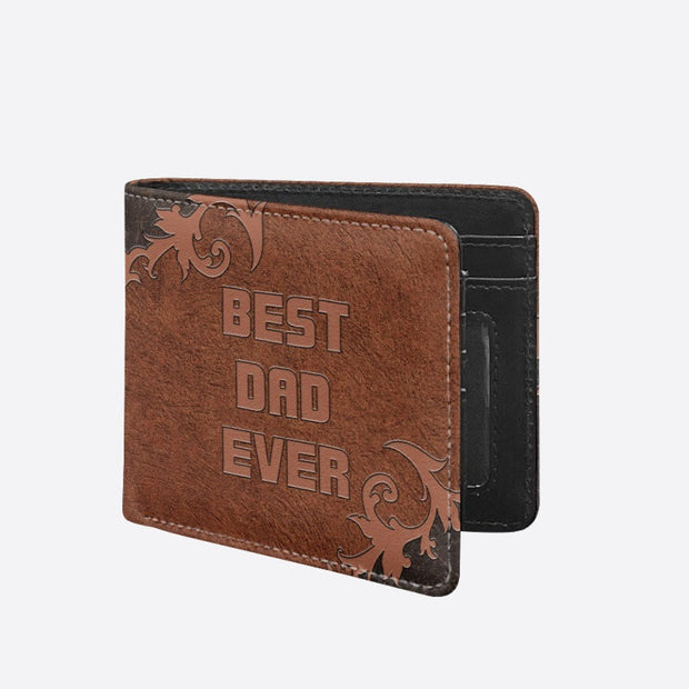 Cute Floral Wallet For Men Folding PU Leather Money Clip