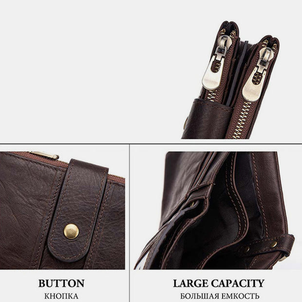 Limited Stock: RFID Genuine Leather Large Capacity Wallet