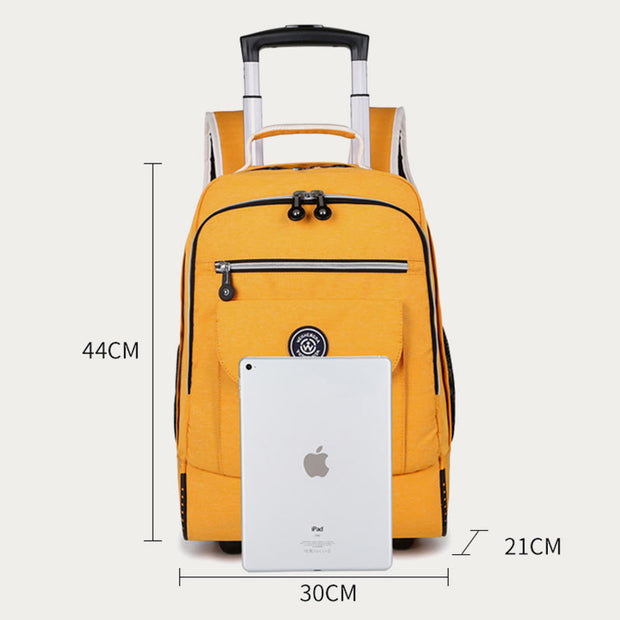 Dual Use Backpack For Travel Pull Rod Rolling Tote