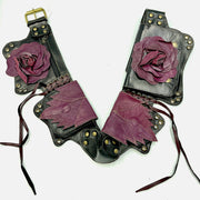 Rose Waist Bag For Ladies Outdoor Leather Belt Bag