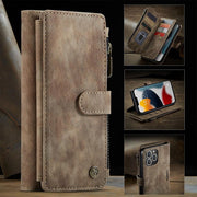 Retro Leather Phone Bag Wallet for iPhone Samsung with Coin Pocket