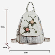 Multifunctional Large Capacity National Floral Printing Backpack