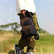Sling Bag For Men Retro Design Lightweight Canvas Crossbody Chest Bag