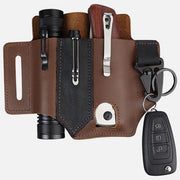 Multifunctional Outdoor EDC Tactical Pen Tool Leather Case Pocket