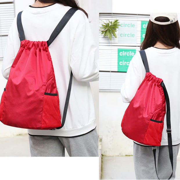 Backpack For Outdoor Sports Lightweight Drawstring Simple Fitness Bag