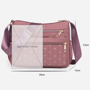 Lightweight Nylon Purse For Women Heart Embroideried Crossbody Bag