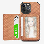 RFID Blocking Phone Case Wallet with Card Holder Kickstand for iPhone