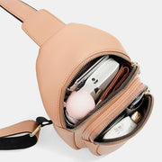 Sling Backpack Chest Bag for Women Small Leather Crossbody Bag