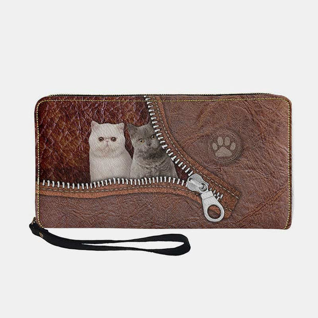 Cute Wallet for Women Large Capacity Zip Around Wallet Clutch