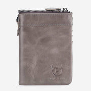 RFID Genuine Leather Large Capacity Anti-theft Wallet With Detachable Coin Purse