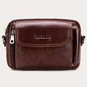 Limited Stock: Leather Waist Bag For Men Retro Multifunctional Crossbody Phone Bag