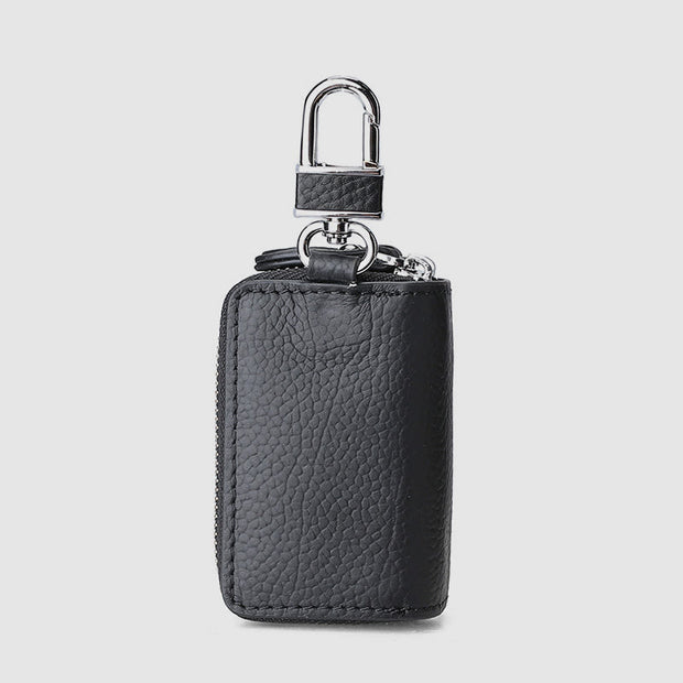 Storage Bag For Men Vintage Cowhide Leather Car Key Bag