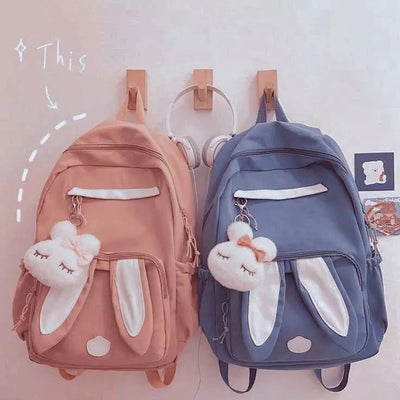Backpack for Women Large Capacity Cute Bunny Teenage School Daypack