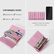 Solid Color Pleated Multifunctional Wallet