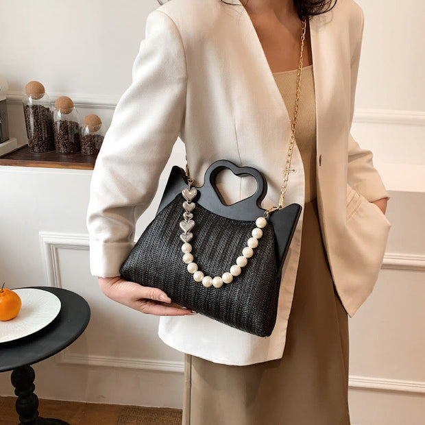 Handbag For Women Large Capacity Pearl Chain Crossbody Shoulder Bag