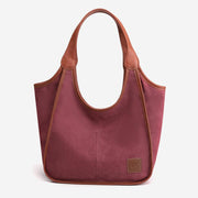 Retro Simplicity Women Shoulder Bag Lightweight Vintage Roomy Canvas Handbag