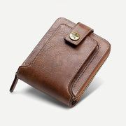 Leather Wallets for Men Pocket Credit Cards Holder with Outer Pocket
