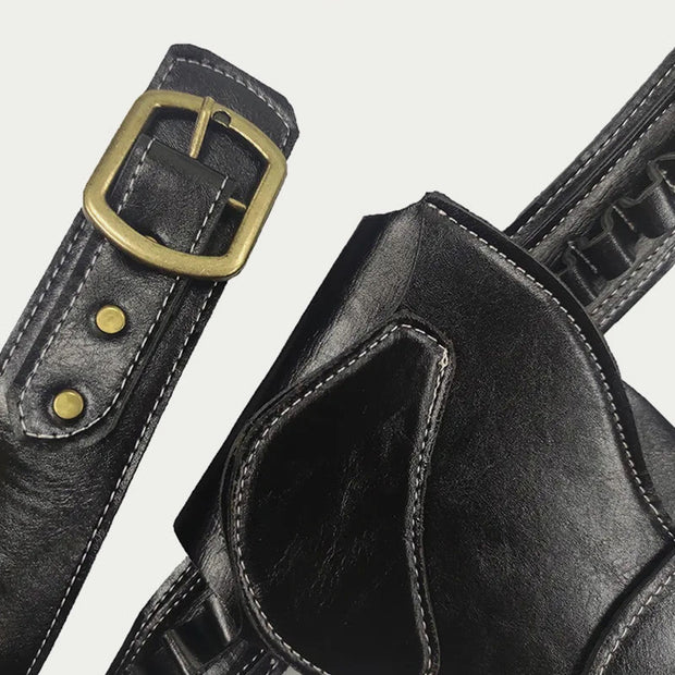 Punk Medieval Holster For Cosplay Adjustable Belt Leather Holster