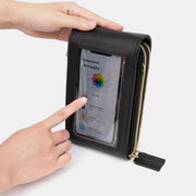 Multi-Compartment Phone Bag With Clear Window