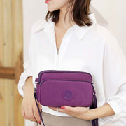 Functional Multi Pocket Crossbody Bag Women Lightweight Shoulder Bag Purse