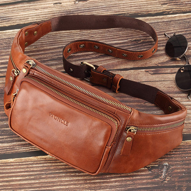 Vintage Multi-Carry Genuine Leather Sling Bag