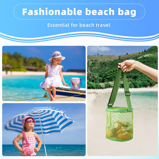 4 Pieces Beach Bag For Children Summer Holiday Shell Collecting Bag